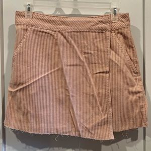 PacSun Pink Corduroy Wrap Skirt
